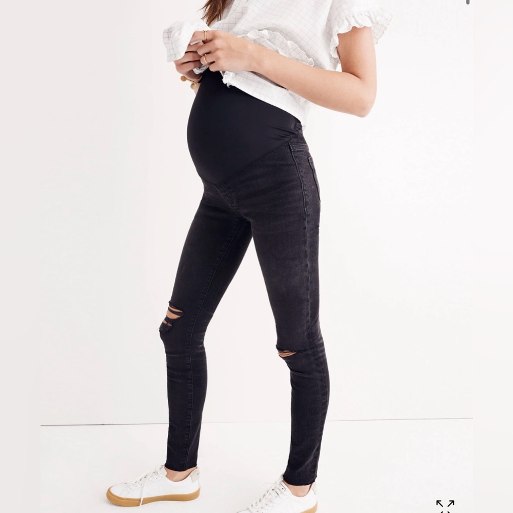 Madewell Black Skinny Maternity Jeans
